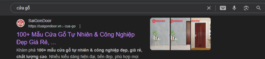 saigondoor.vn cửa gỗ top Google