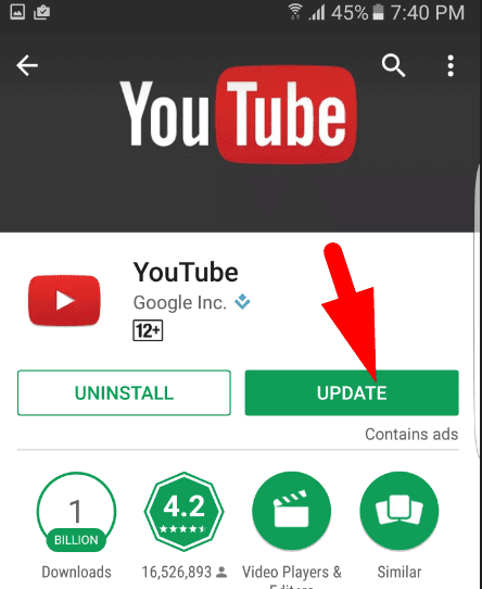 youtube không xem được video