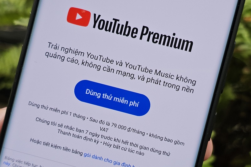 Youtube Premium gia đình