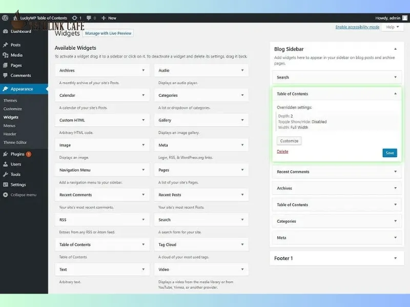 cách tạo mục lục trong wordpress