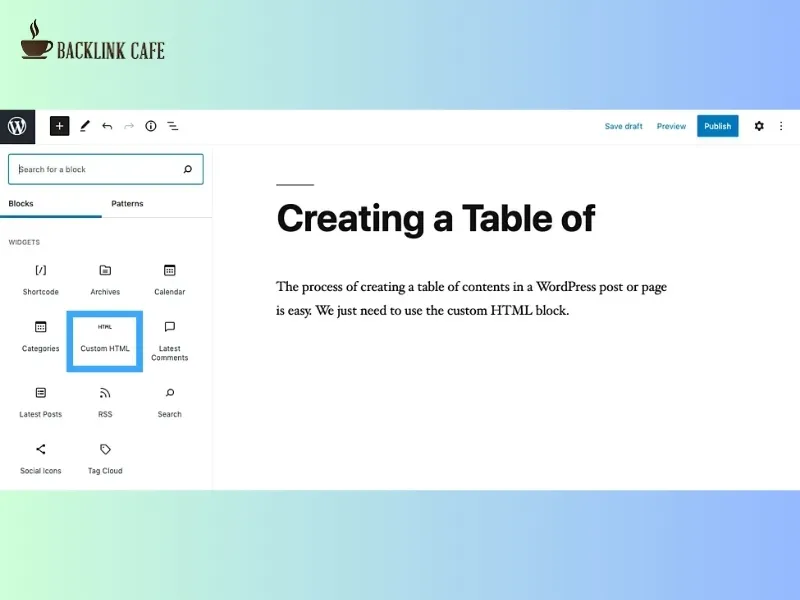 cách tạo mục lục trong wordpress