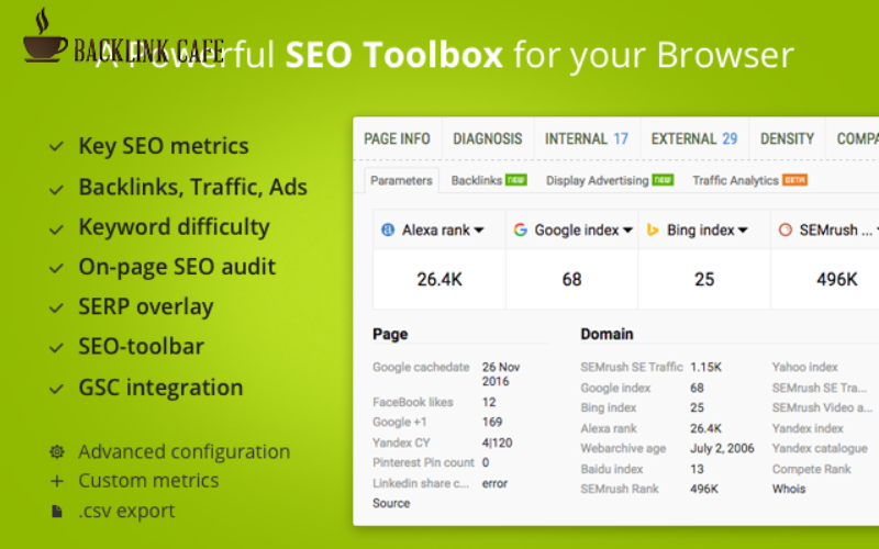 Seoquake - công cụ đánh giá website nhanh trên trình duyệt 