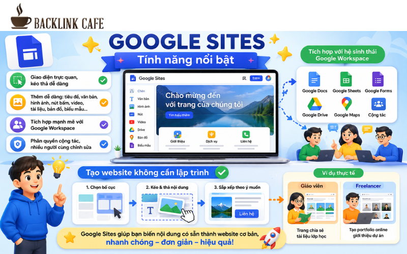 Tính năng nổi bật của Google Site là gì?