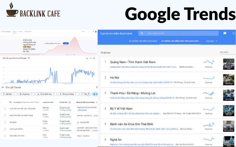 Google Trends giúp tìm kiếm từ khóa theo xu hướng và thời gian thực