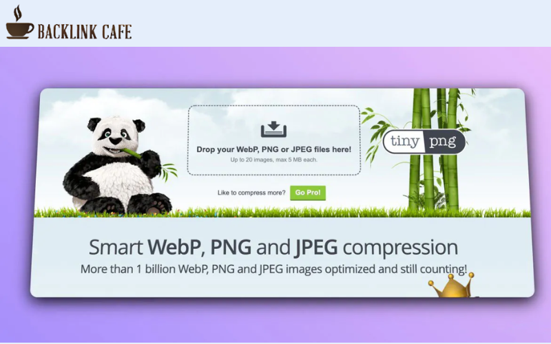 TinyPNG là phần mềm SEO hình ảnh giúp nén ảnh và giảm dung lượng file