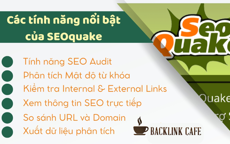 Tính năng SEOquake hỗ trợ audit SEO