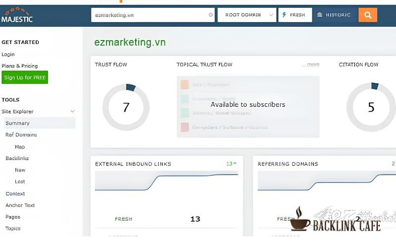 Cách sử dụng Majestic SEO