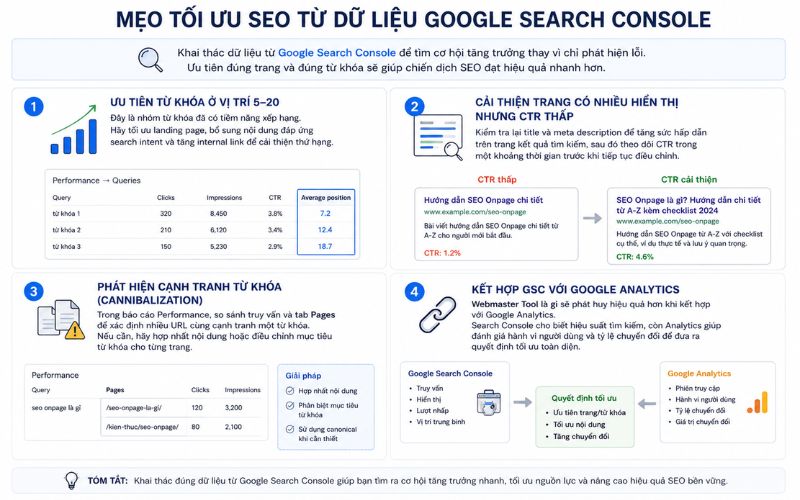 Mẹo tối ưu SEO từ dữ liệu Google Webmaster Tool 