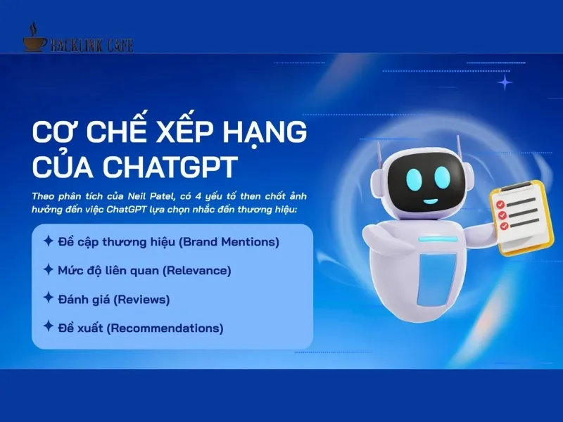 yếu tố xếp hạng của chatgpt